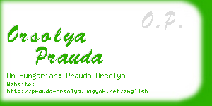 orsolya prauda business card